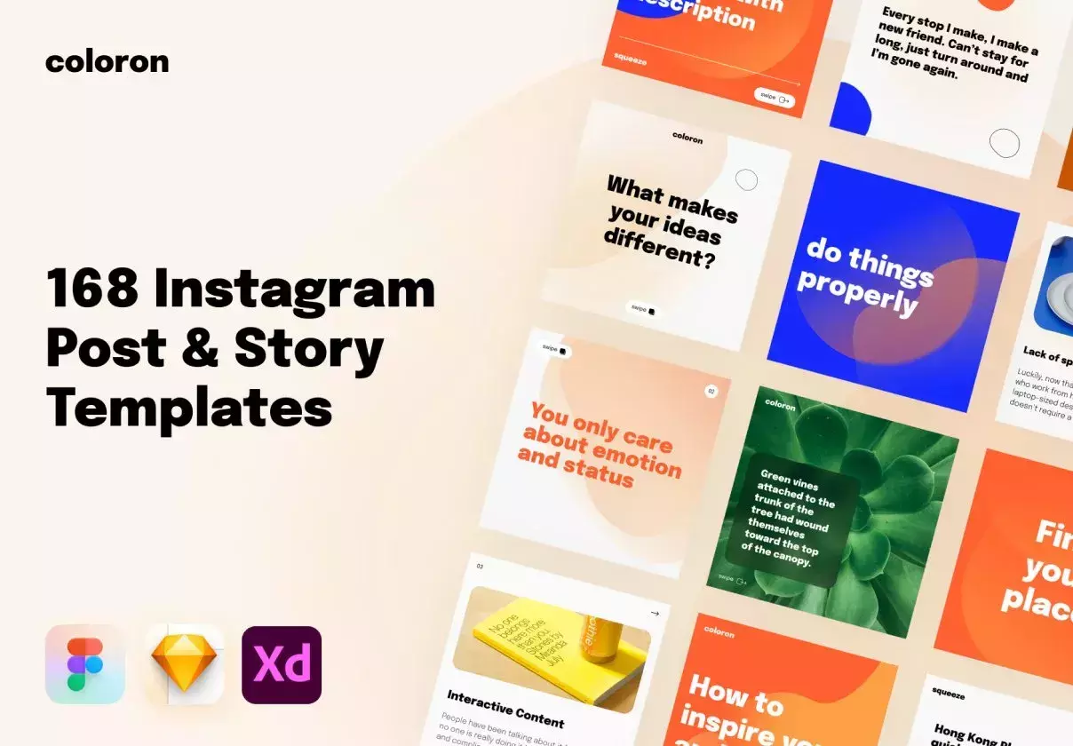 Coloron - Instagram Posts & Stories Templates