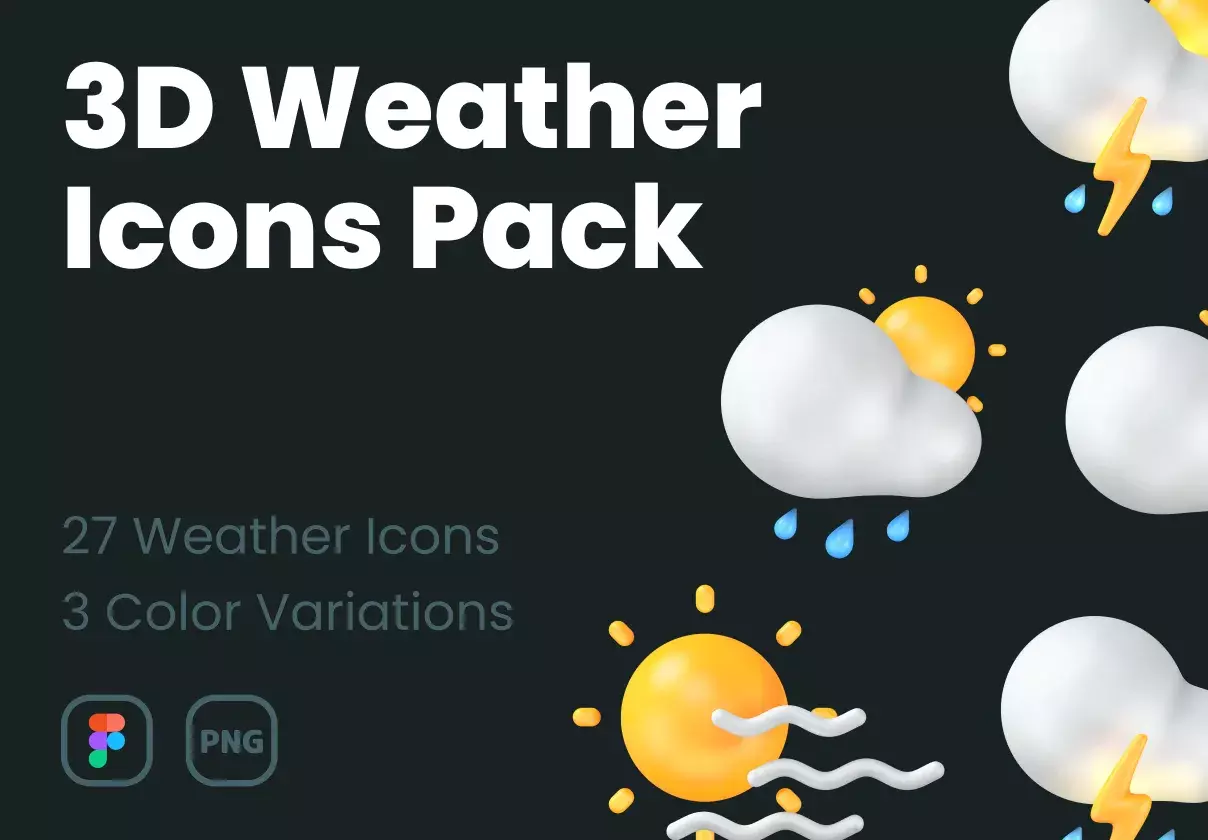 3D Weather Icons Pack