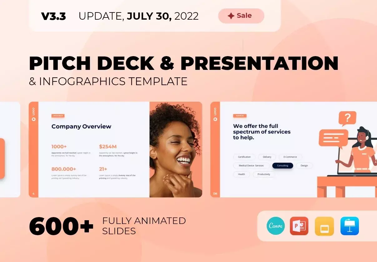 Pitch Deck & Presentation - Smooth Animated Template