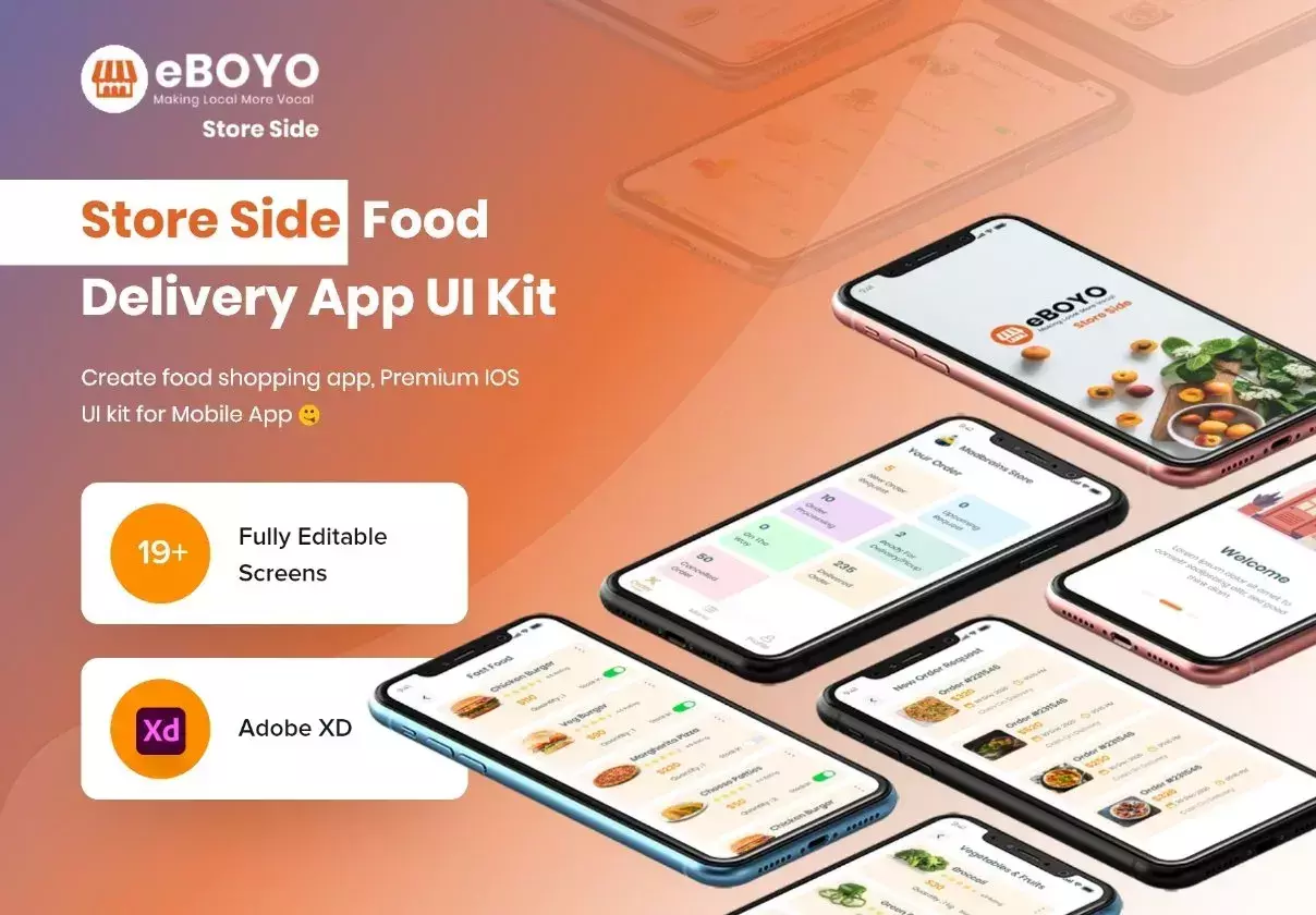 eBOYO Store View - Best Seller Side Ecommerce UI Design Template