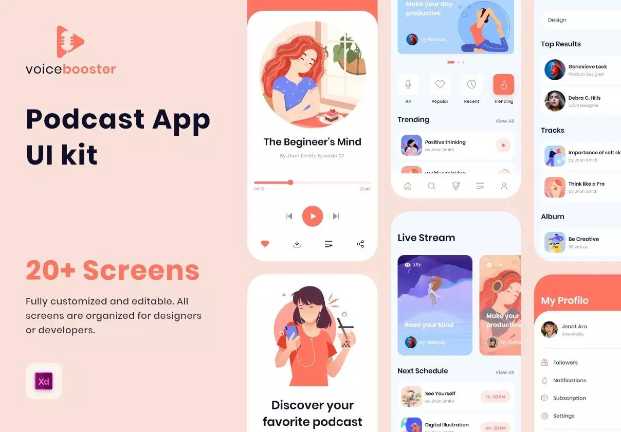 Podcast App UI kit