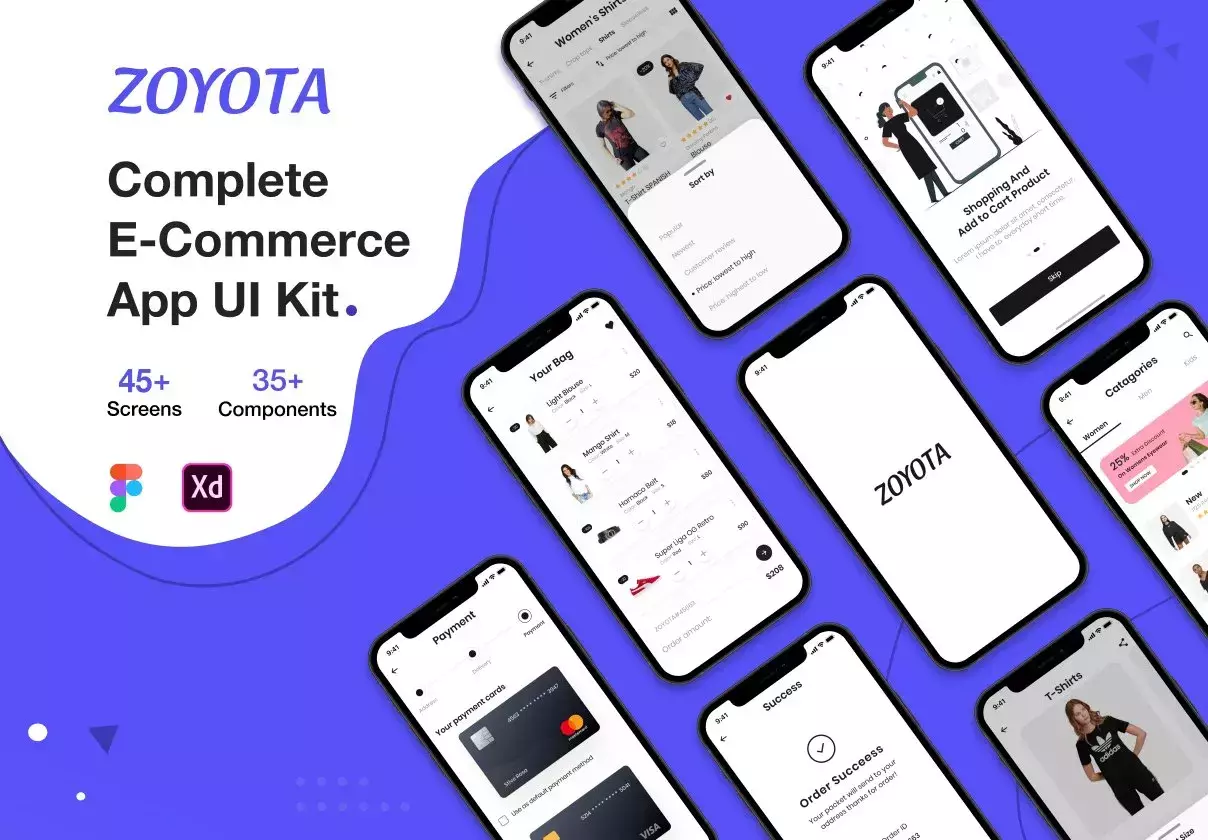 Zoyota | eCommerce App UI Kit