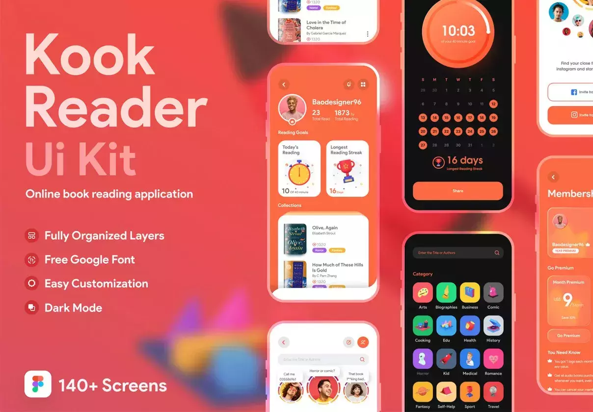 Kook Reader UI Kit