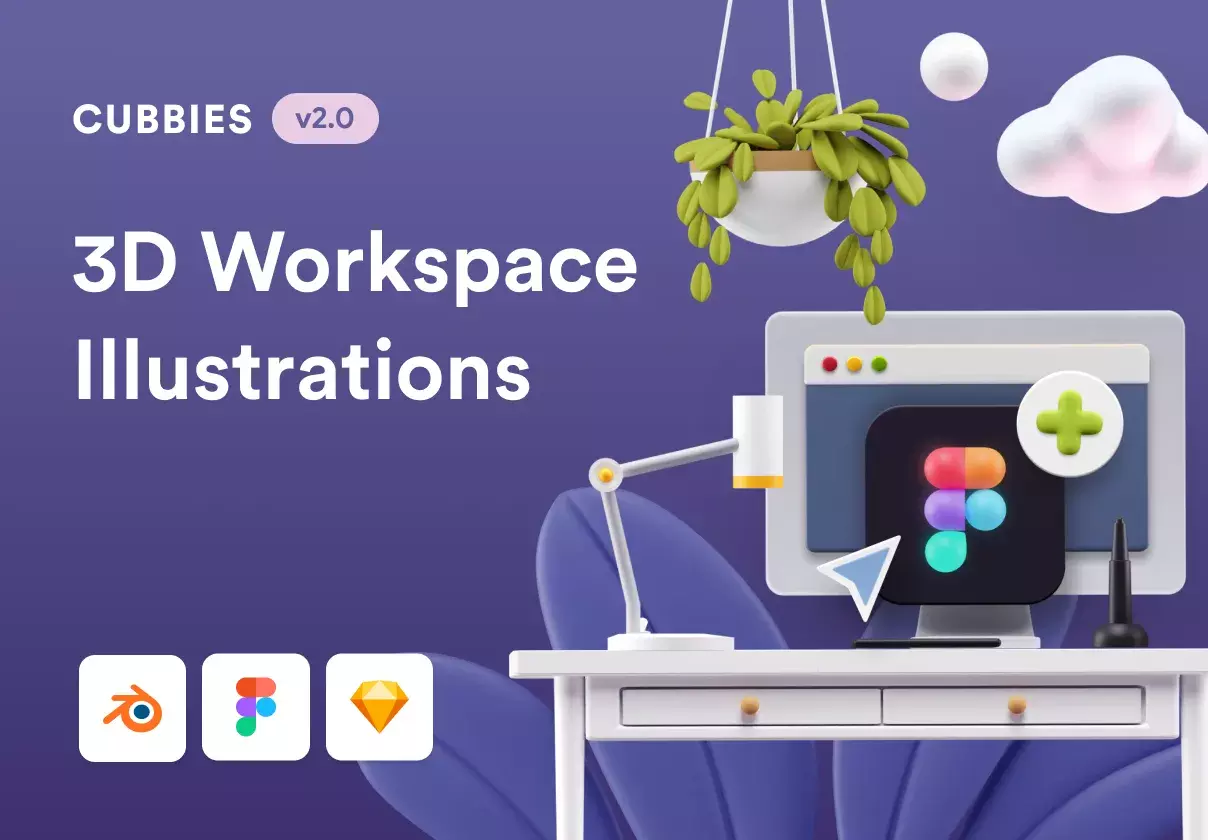 3D Workspace illustrations for your websites, startups, apps, and presentations.