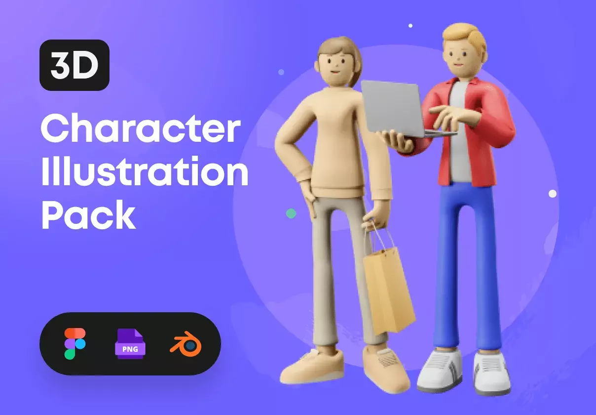 3D Character Illustration Pack