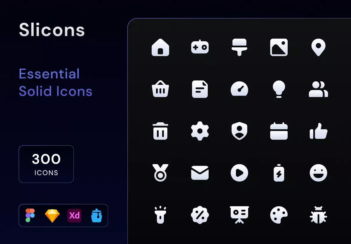 Slicons Essential Solid Icons