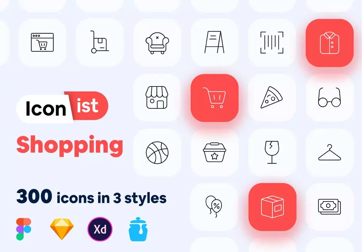 Iconist - 300  Shopping icons