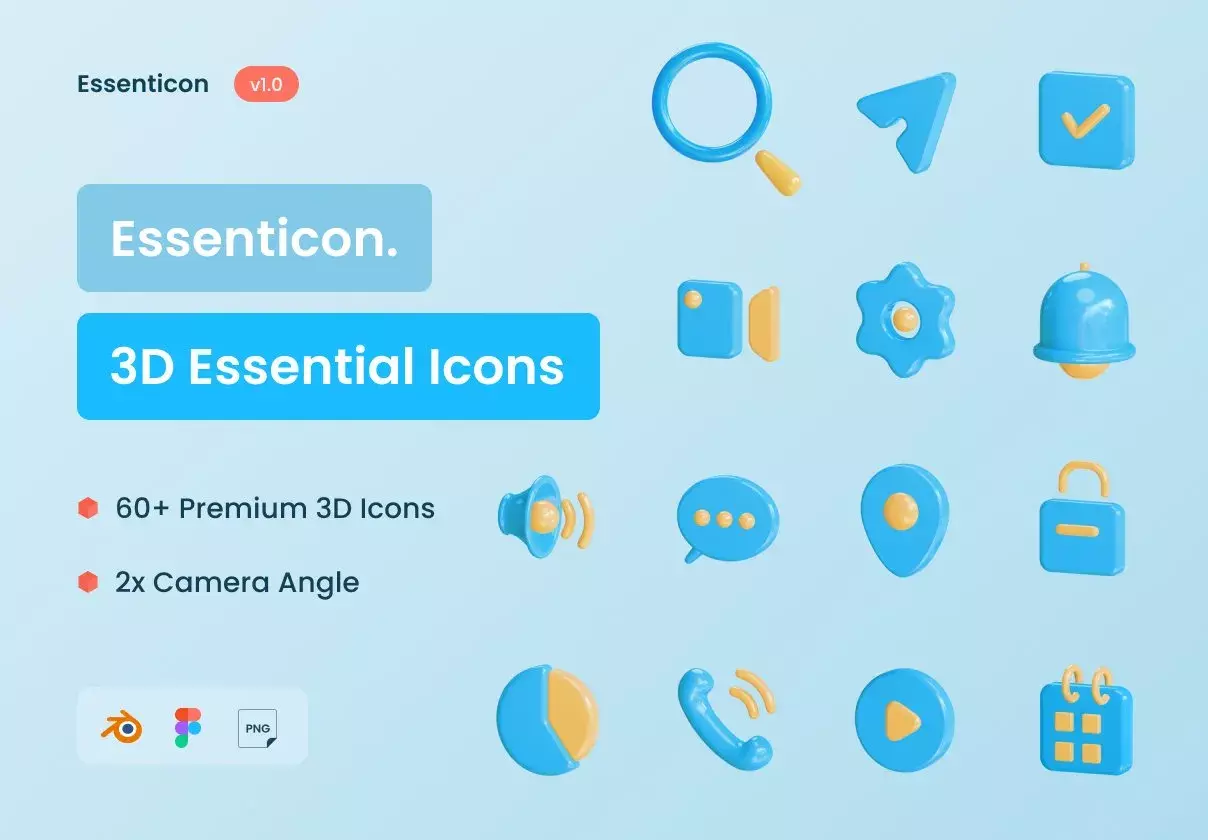 Essenticon - 3D Essential Icons