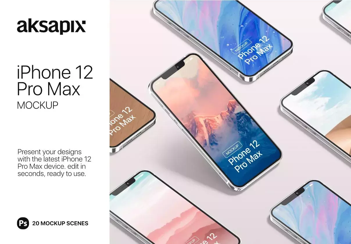 iPhone 12 Pro Max Mockup V.02