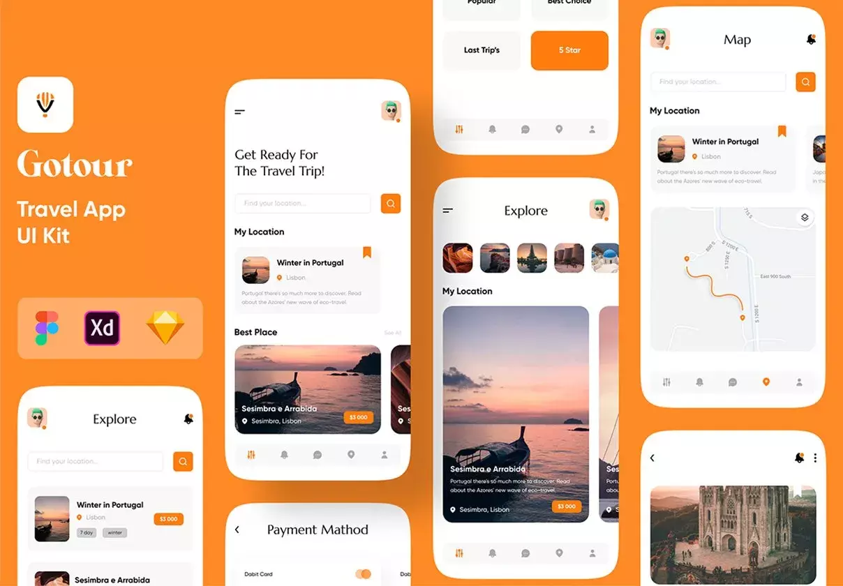 Gotour - Travel app design