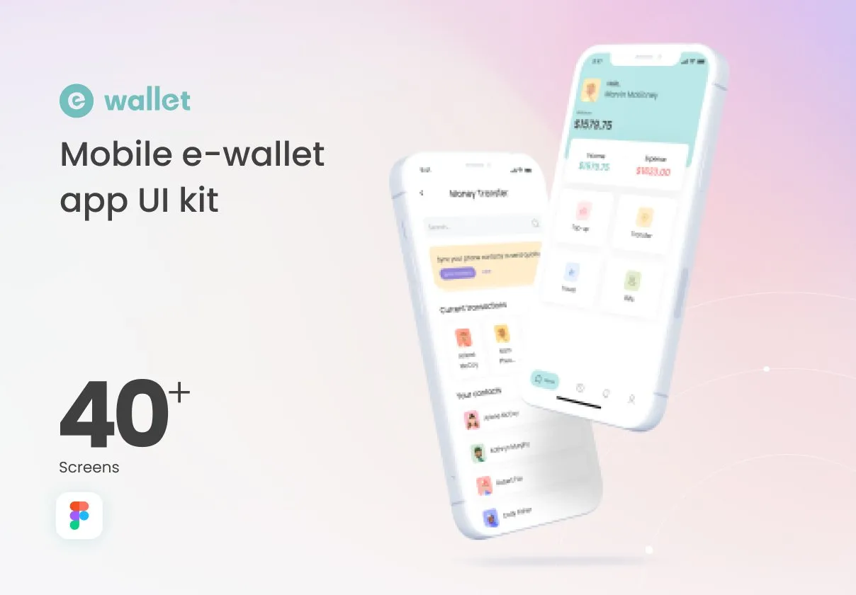 E Wallet : Money Transfer Mobile UI Kit