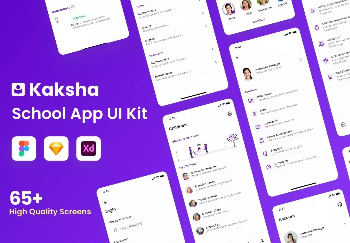 Kaksha - School App UI Kit