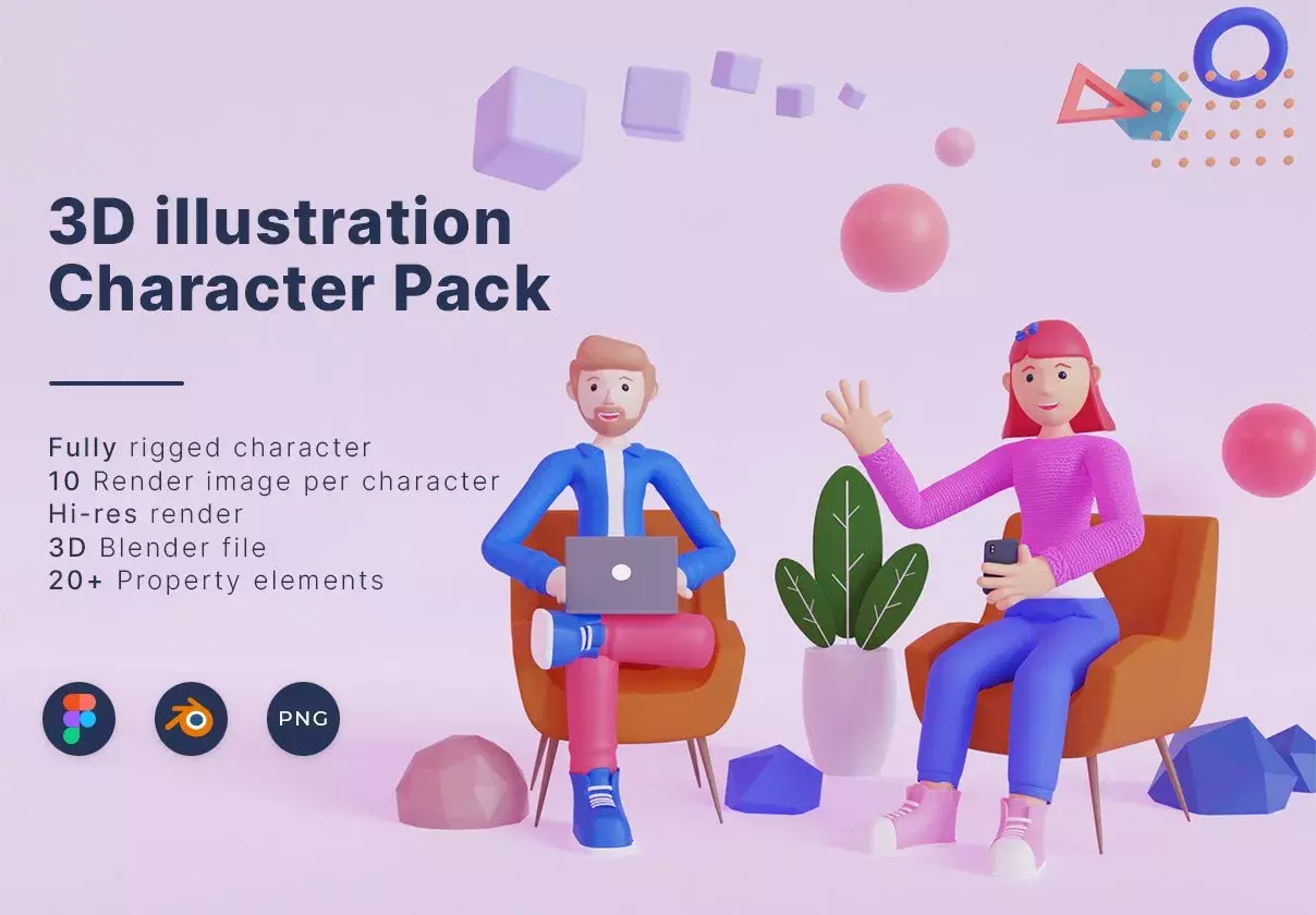 3D Illustration Character Pack