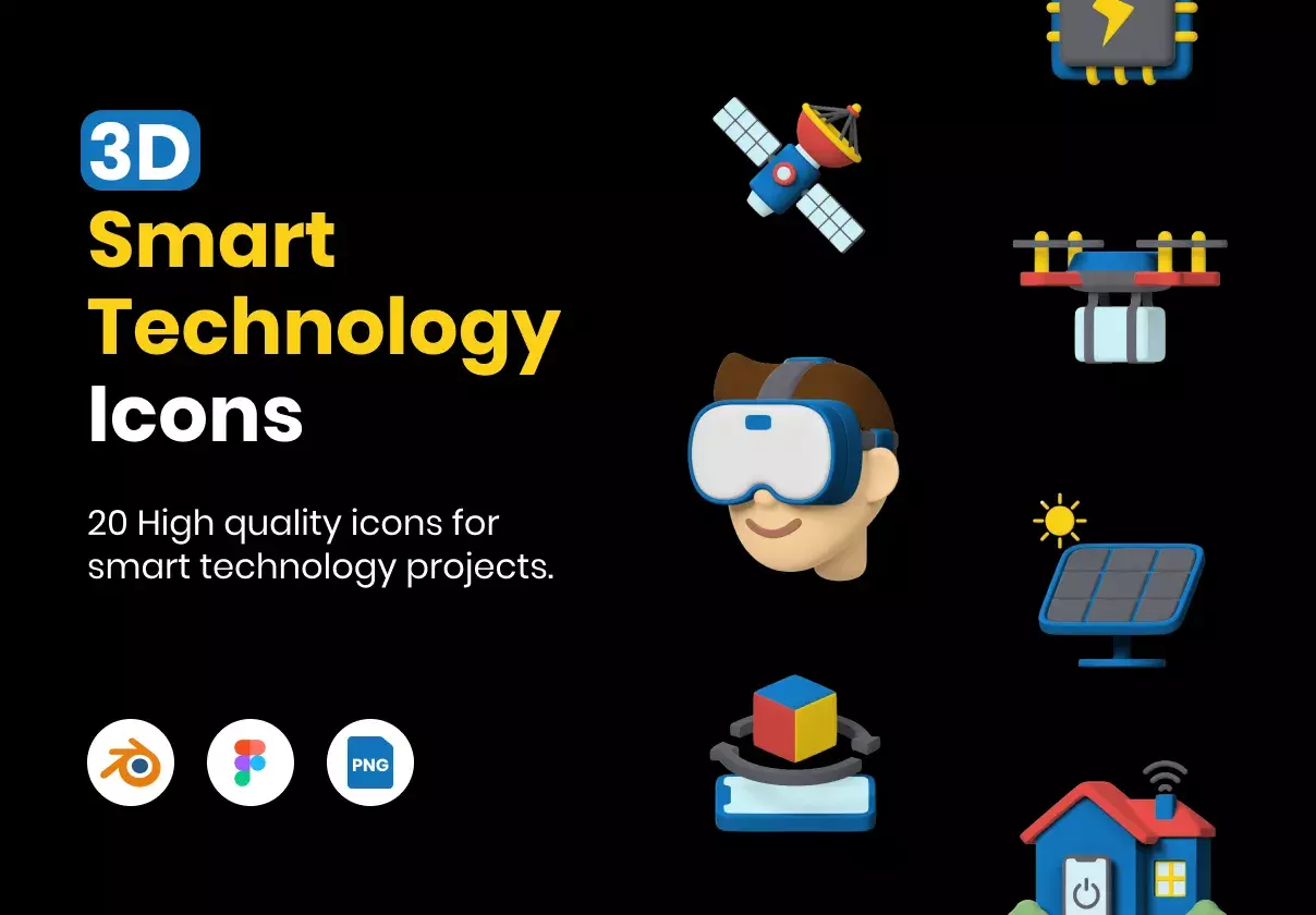 3D Icons - Smart Technology