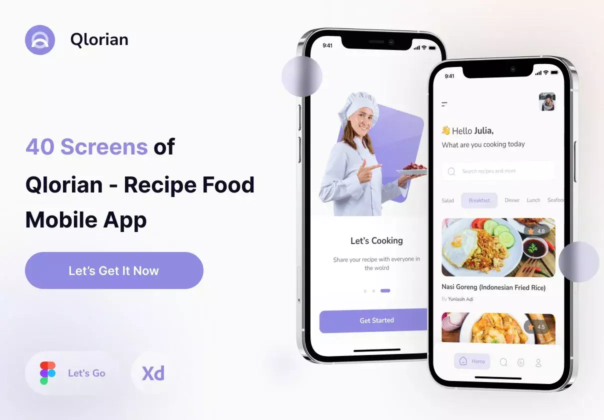 Qlorian - Recipe Food App Ui Kit