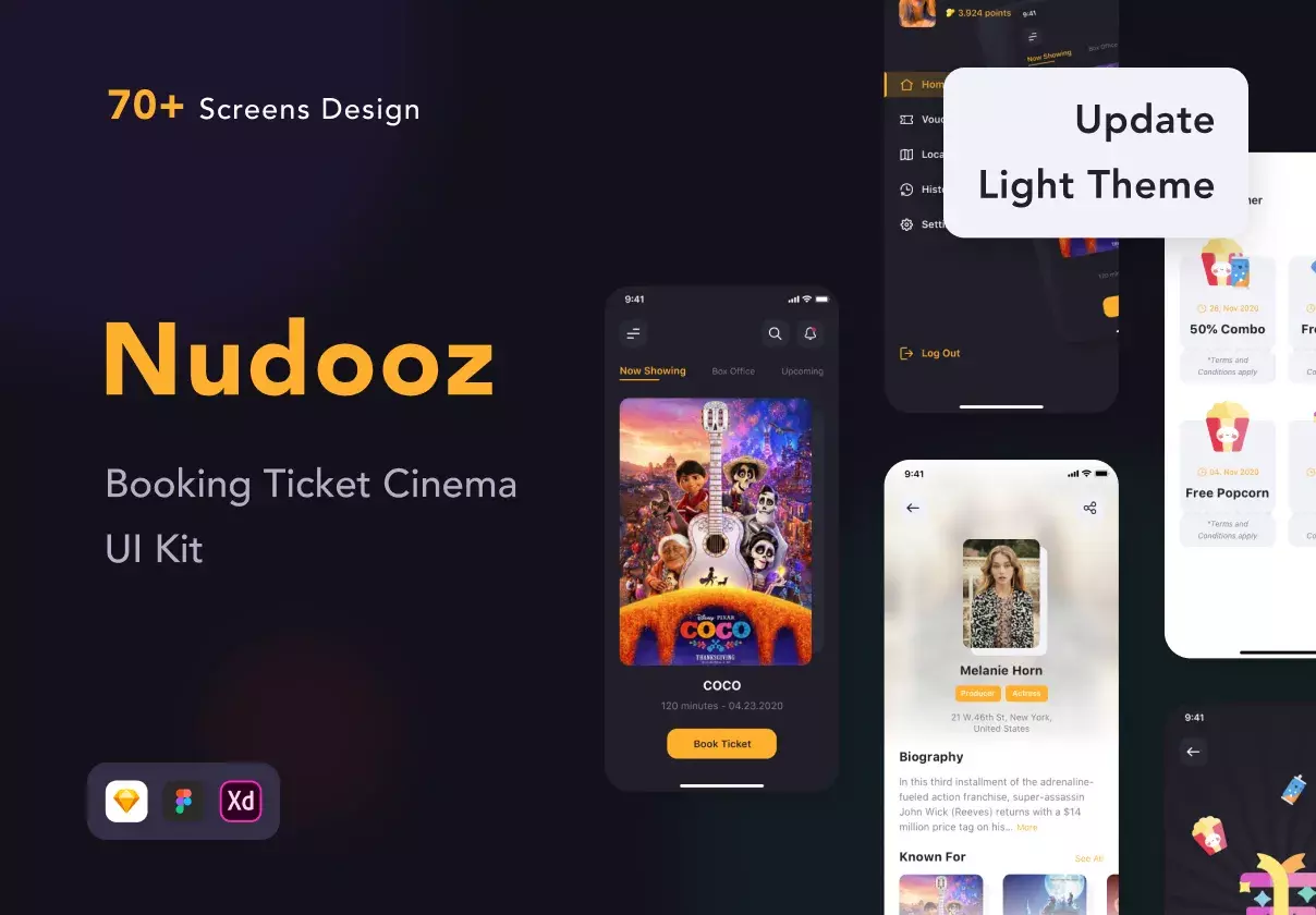 Nudooz - Booking Ticket Cinema UI Kit