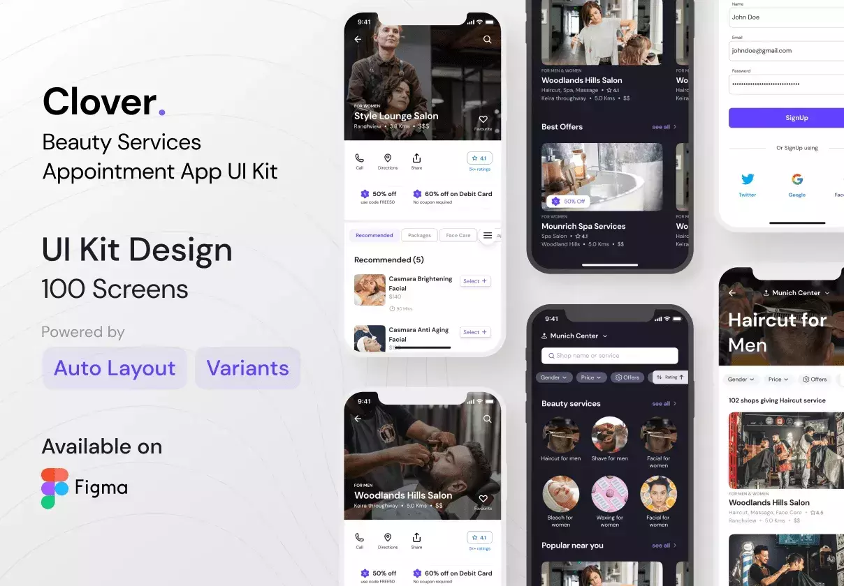 Clover Mobile app UI Kit