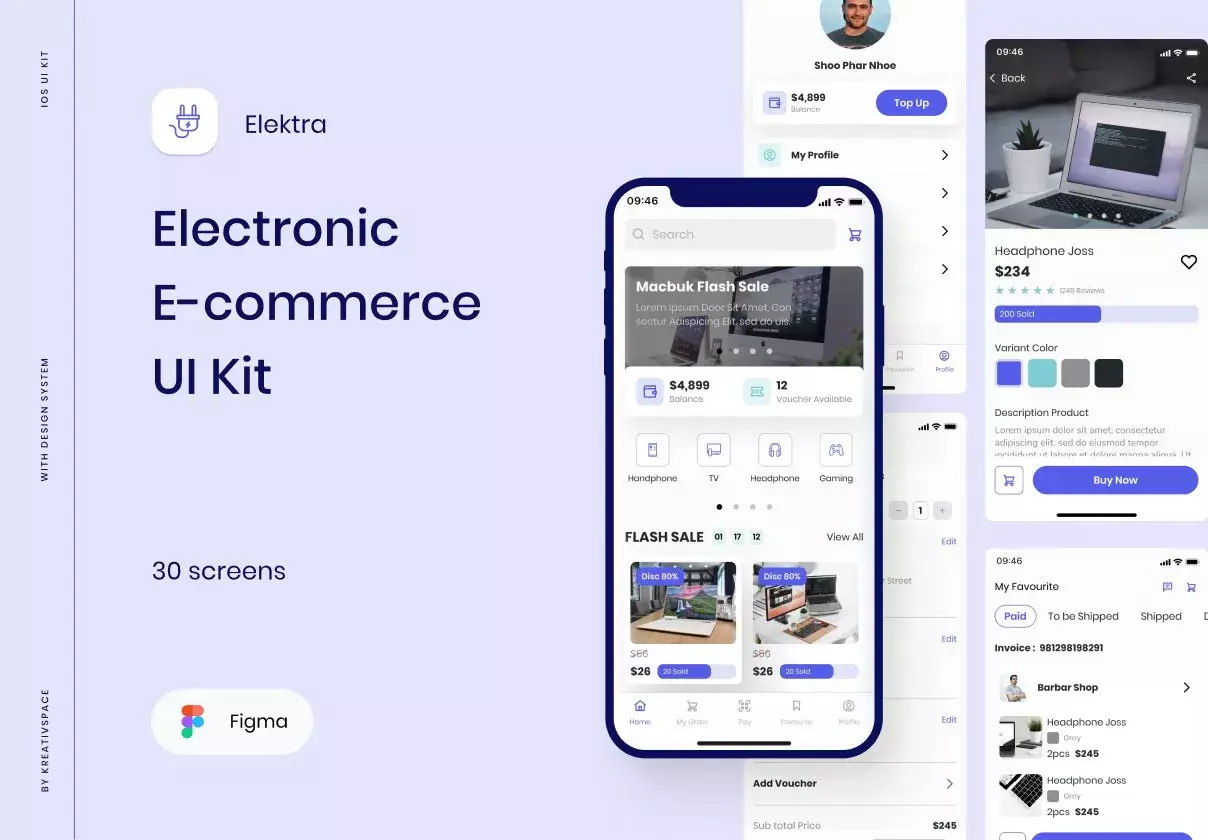 Elektra - Electronic E-commerce UI Kit