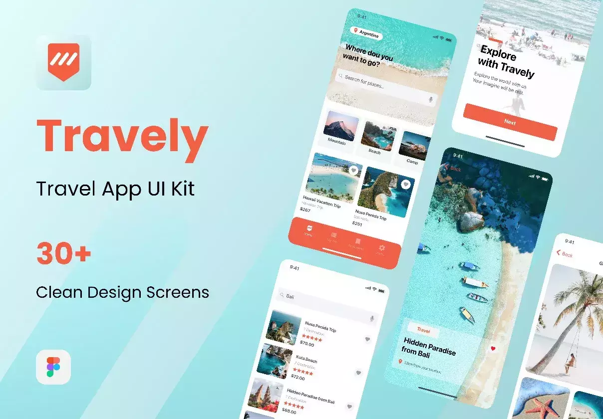 Travely - Travel App UI Kit