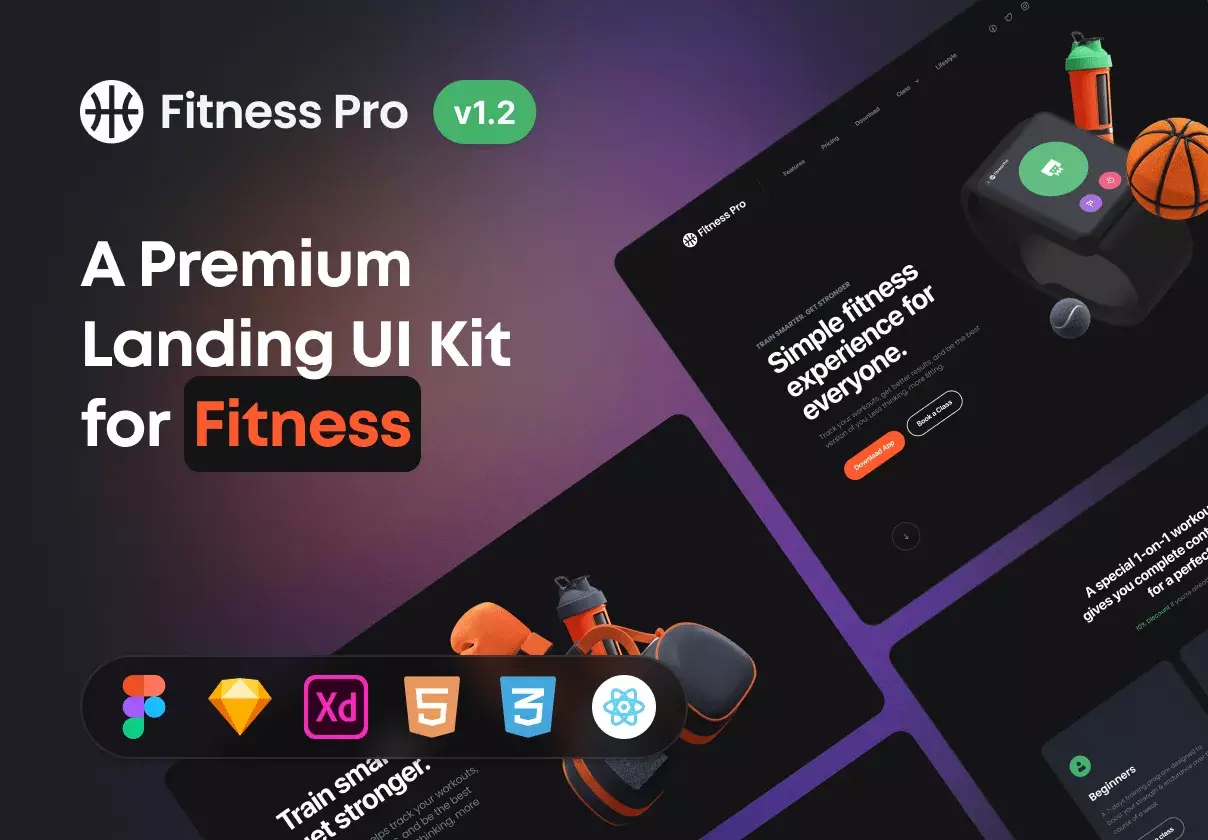 Premium Web UI Kit for Fitness Experience