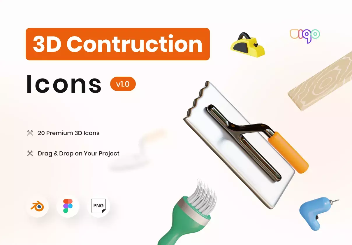 Mantools - Construction Tools 3D Icons