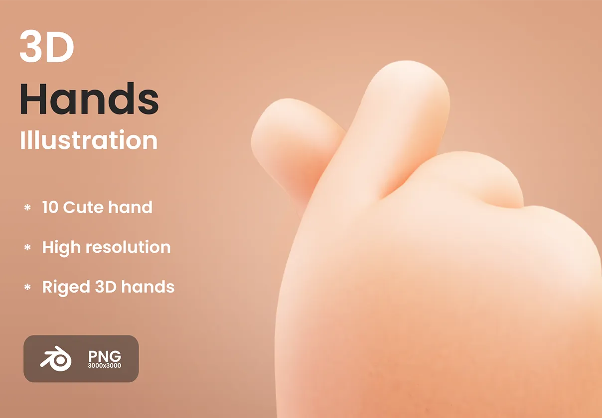 Cute 3D Hands