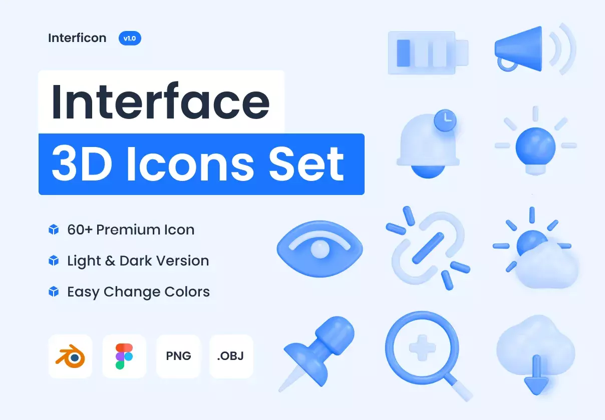 Interficon - 3D Interface Icons