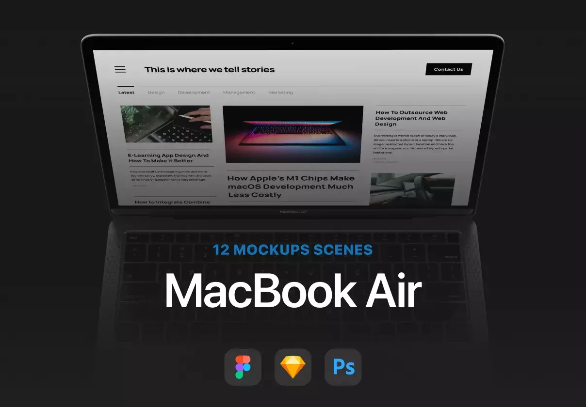 12 Most Popular MacBook Air Mockups