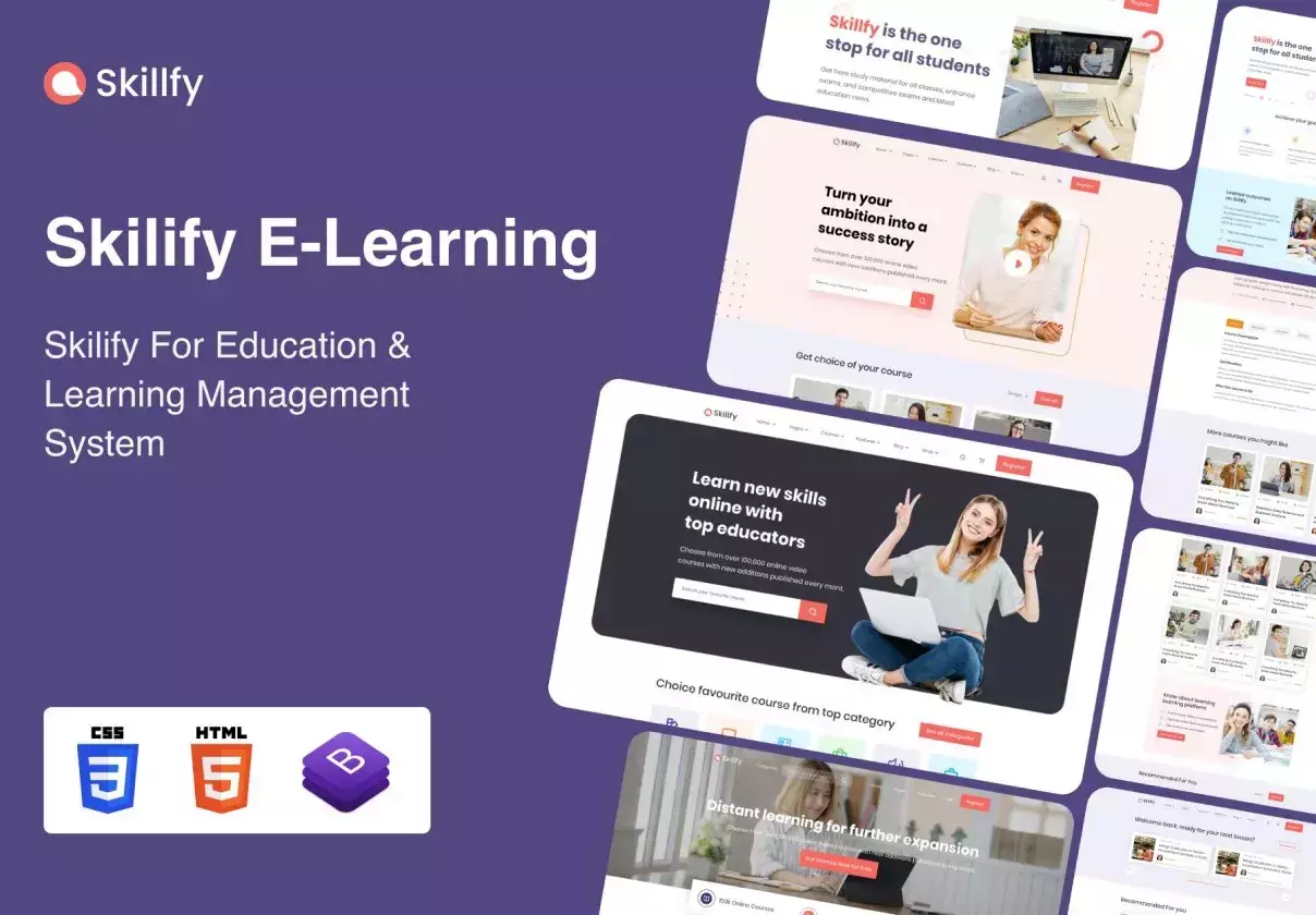 Skilify For Education & Learning Management System HTML