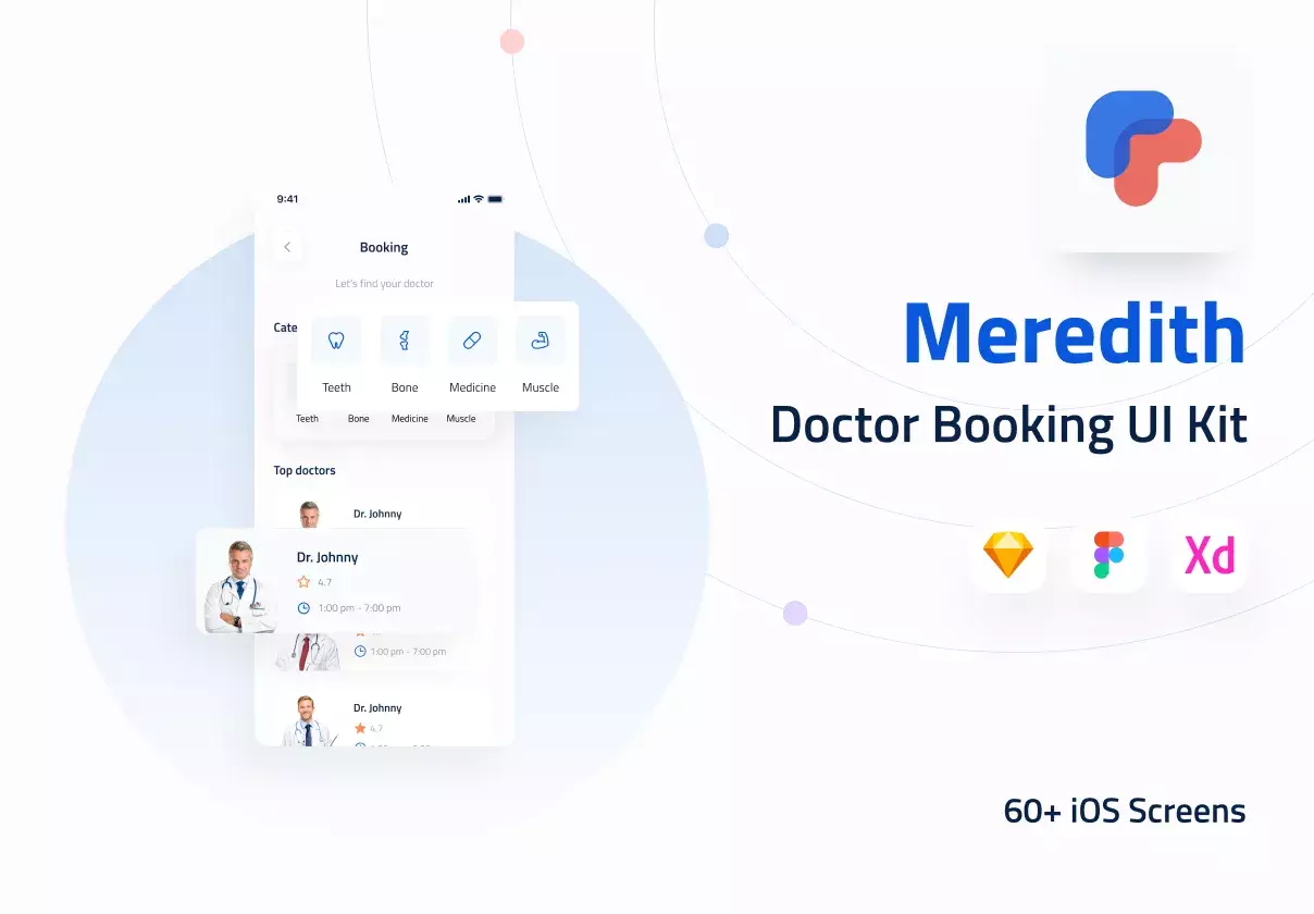 Meredith - Doctor Booking UI Kit