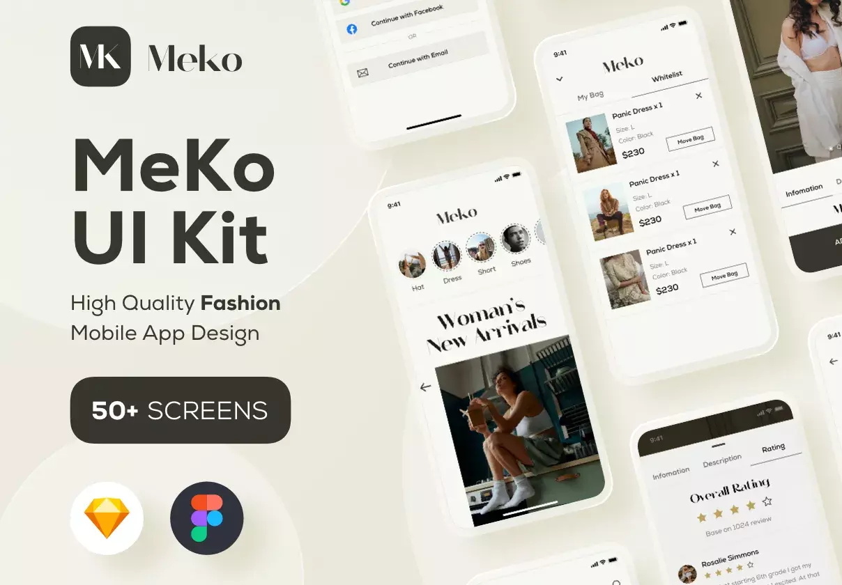 Meko Fashion UI Kits