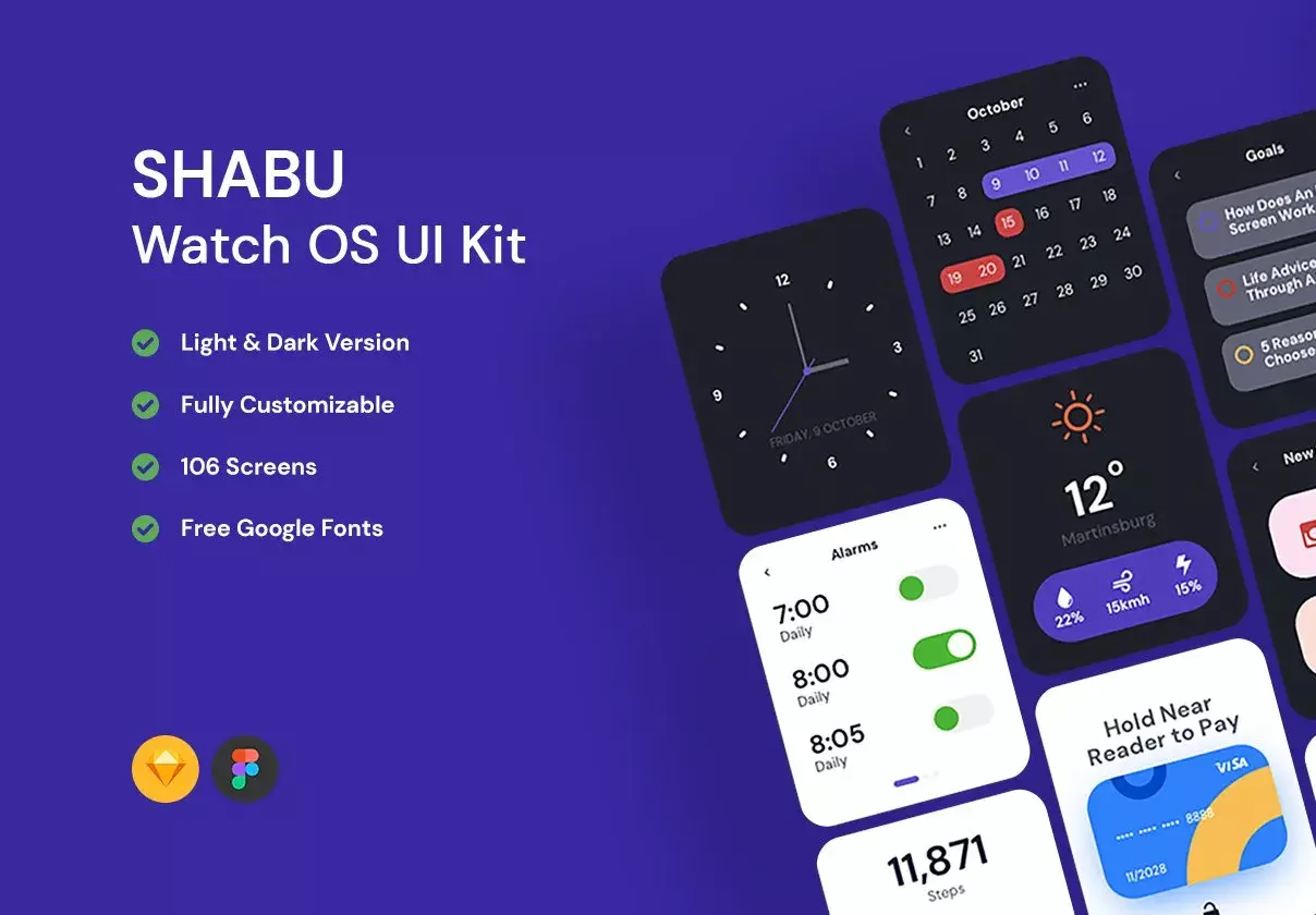 Shabu Watch OS UI Kits