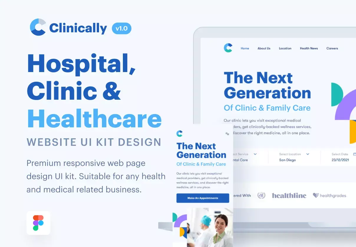 Clinically - Healthcare Web UI Design Kit