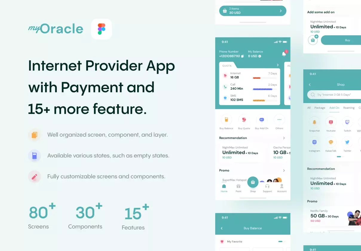 Internet Provider App UI Kit