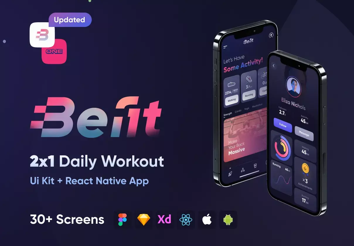 2x1 Befit Ui Kit & React Native App