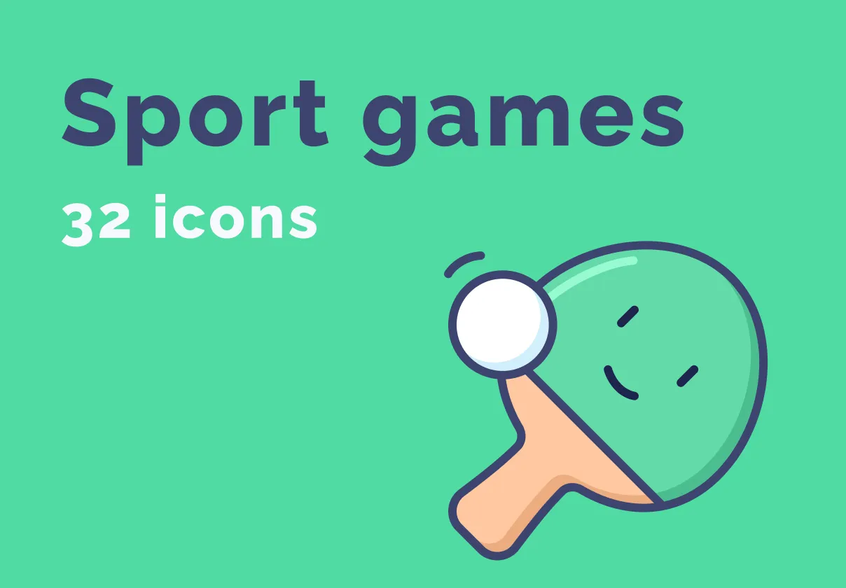 Emotion of sports games icons set