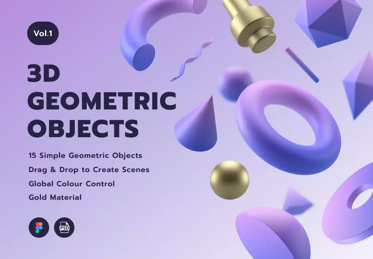 3D Geometric Objects Vol.1