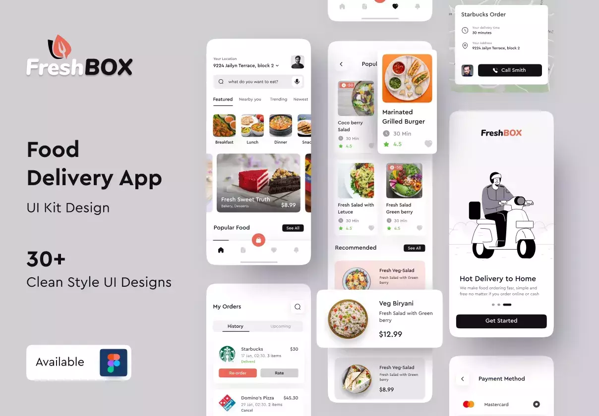 FreshBox - Premium Food Order App UI Kit