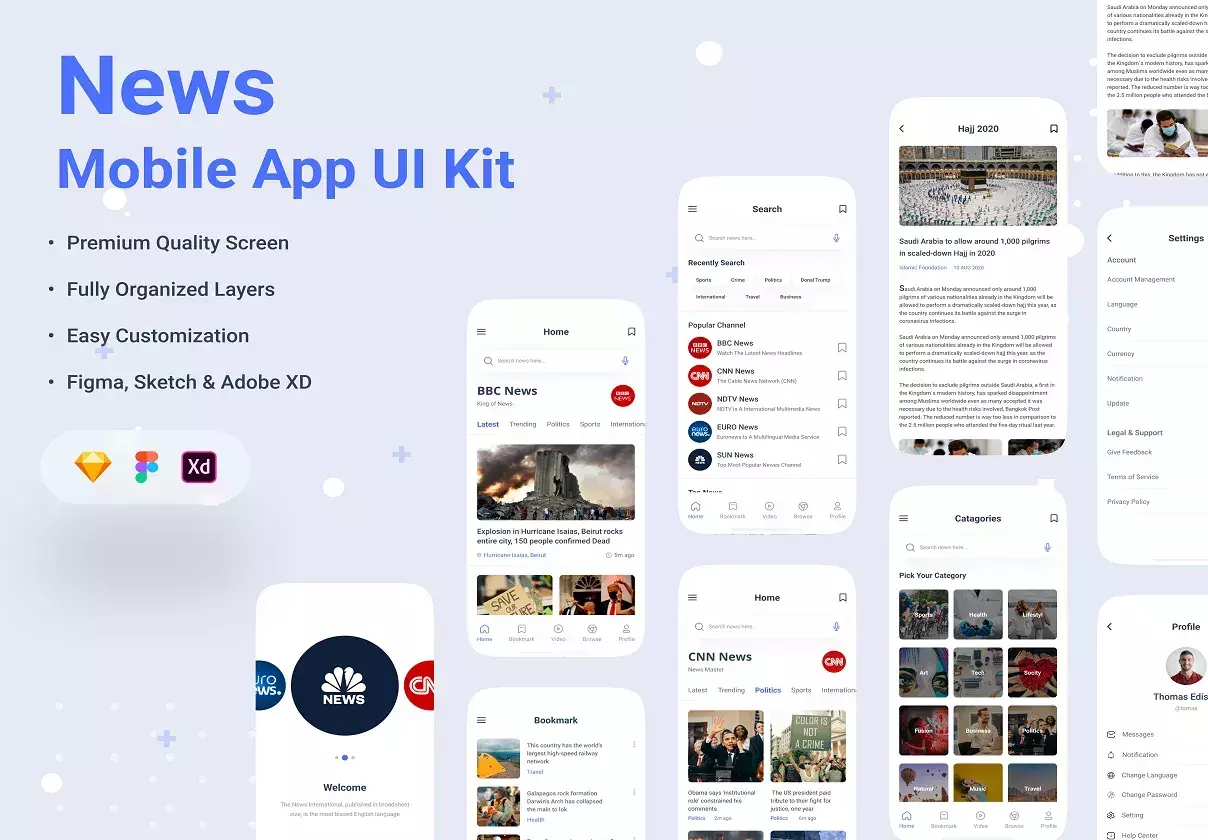 News App UI kit