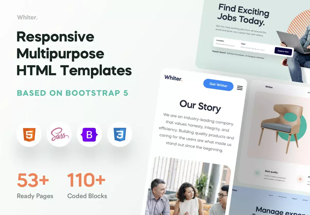 Production Ready Bootstrap 5 Multipurpose Templates for SaaS, Services, Software, Agency & App