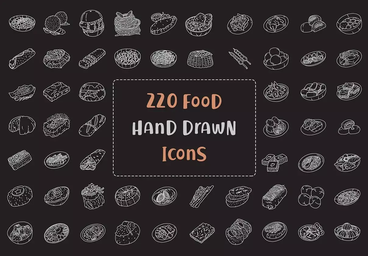 Food Illustration - Hand Drawn Icons