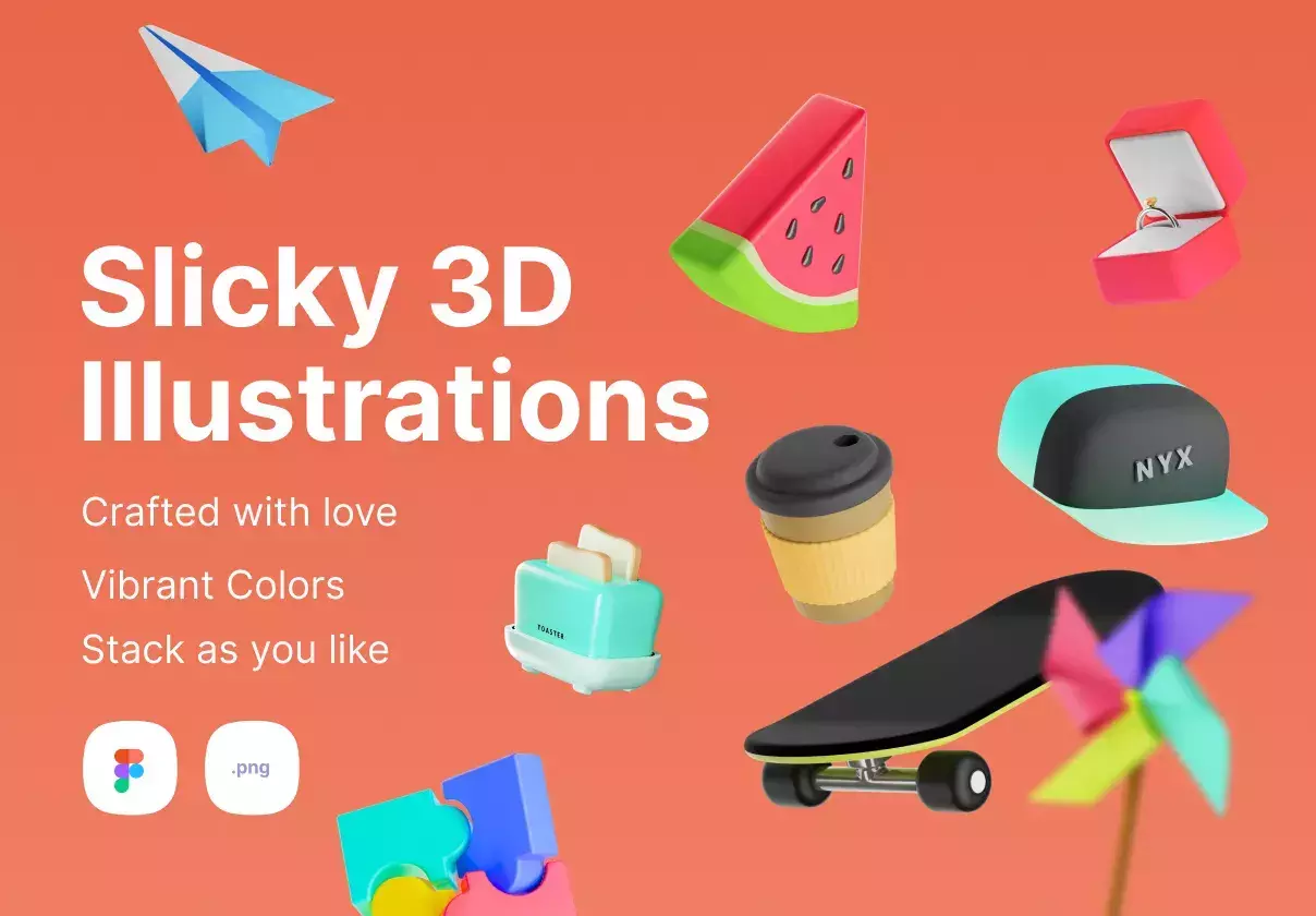 Slicky 3D Illustrations