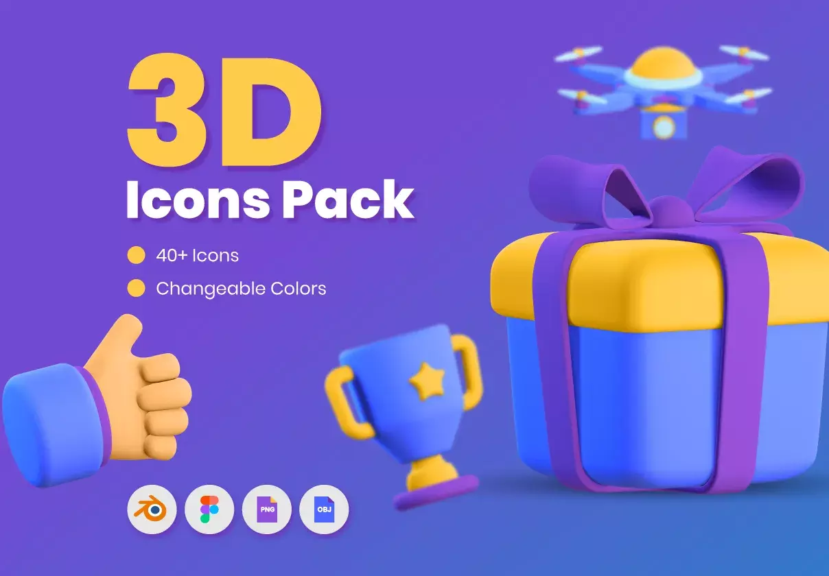 50 3D Icons Pack