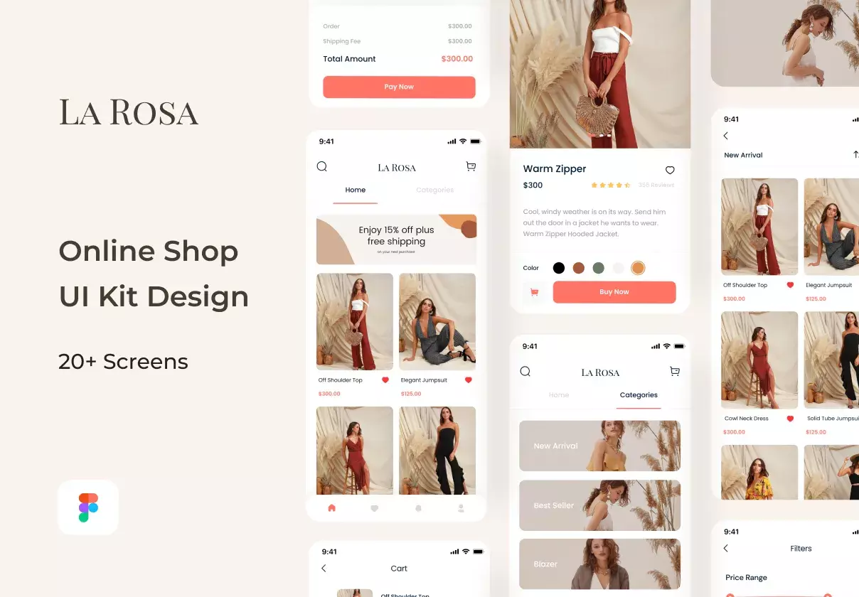 La Rosa - Online Shop App UI Kit