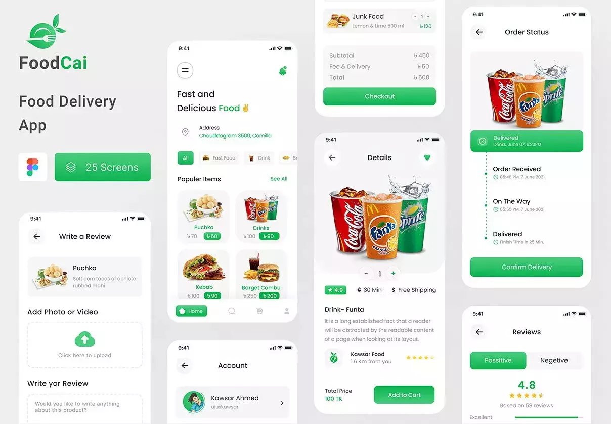 FoodCai - Food Delivery Mobile App