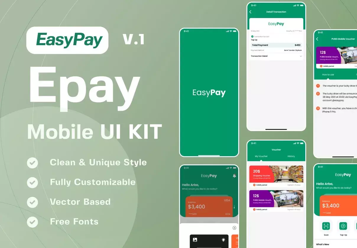 Easypay - Epay Mobile UI Kit