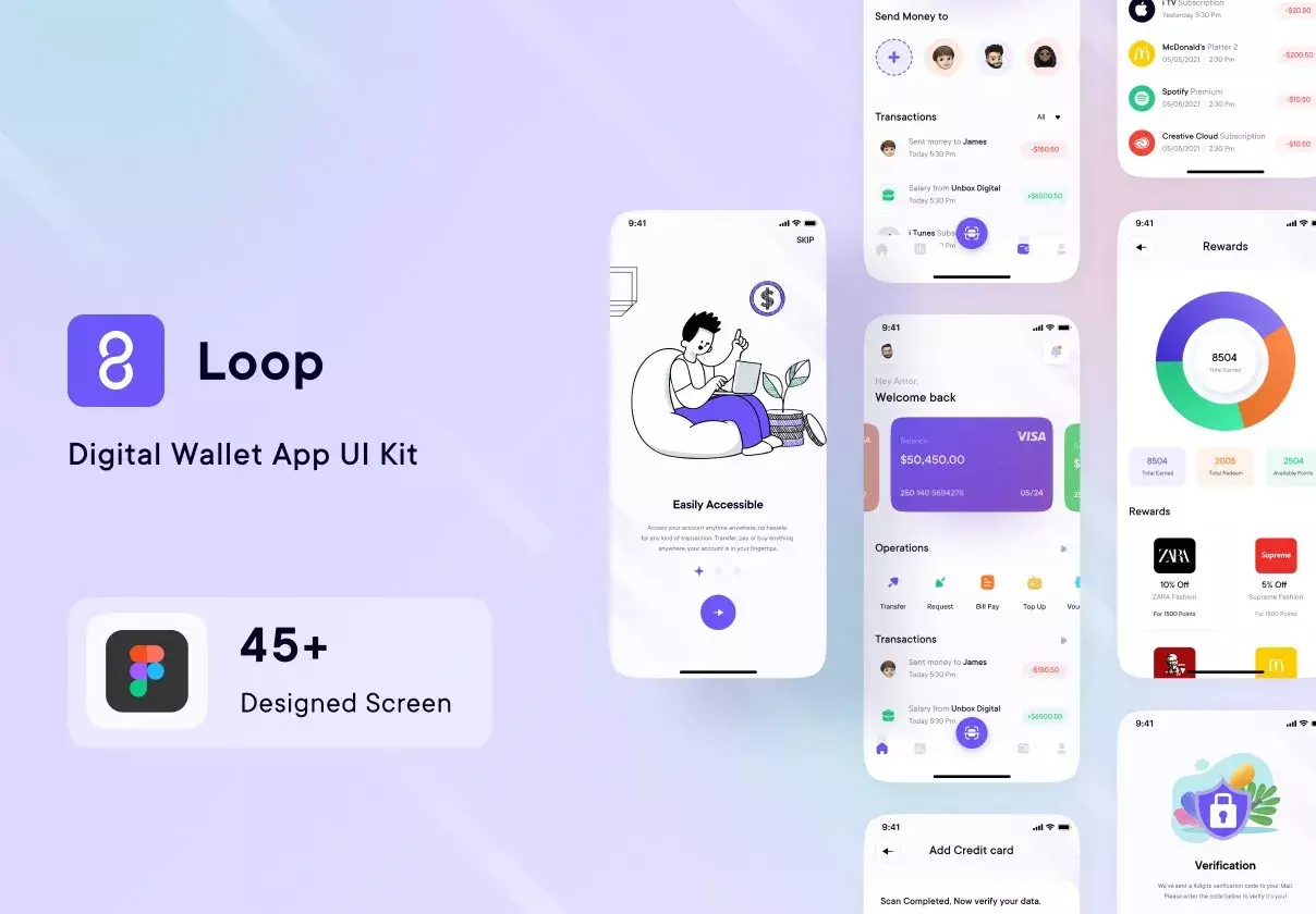 Loop || Wallet App UI Kit