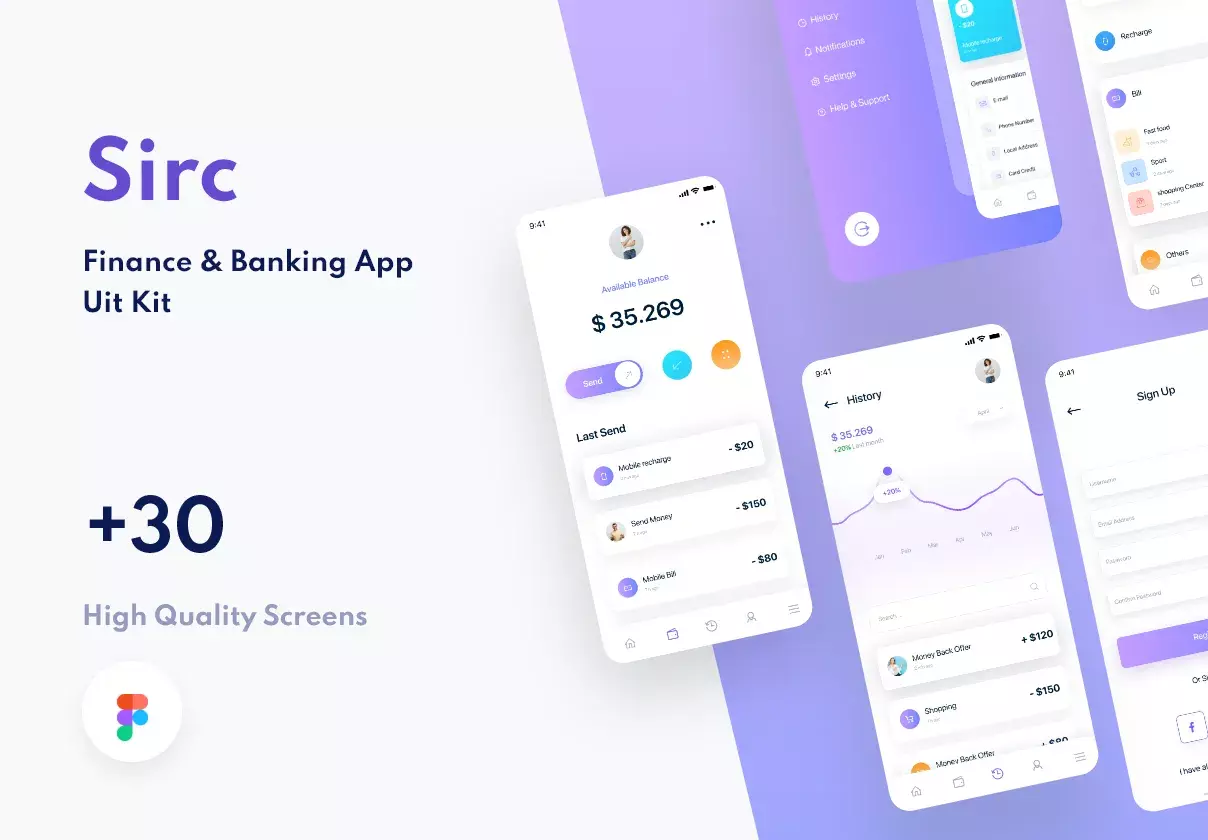 Sirc - Banking App UI Kit