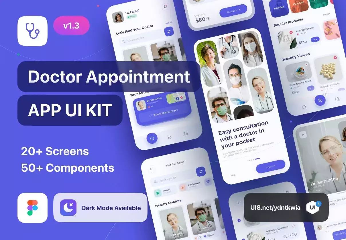 Pocket doc - Online Doctor Consultation App UI Kit