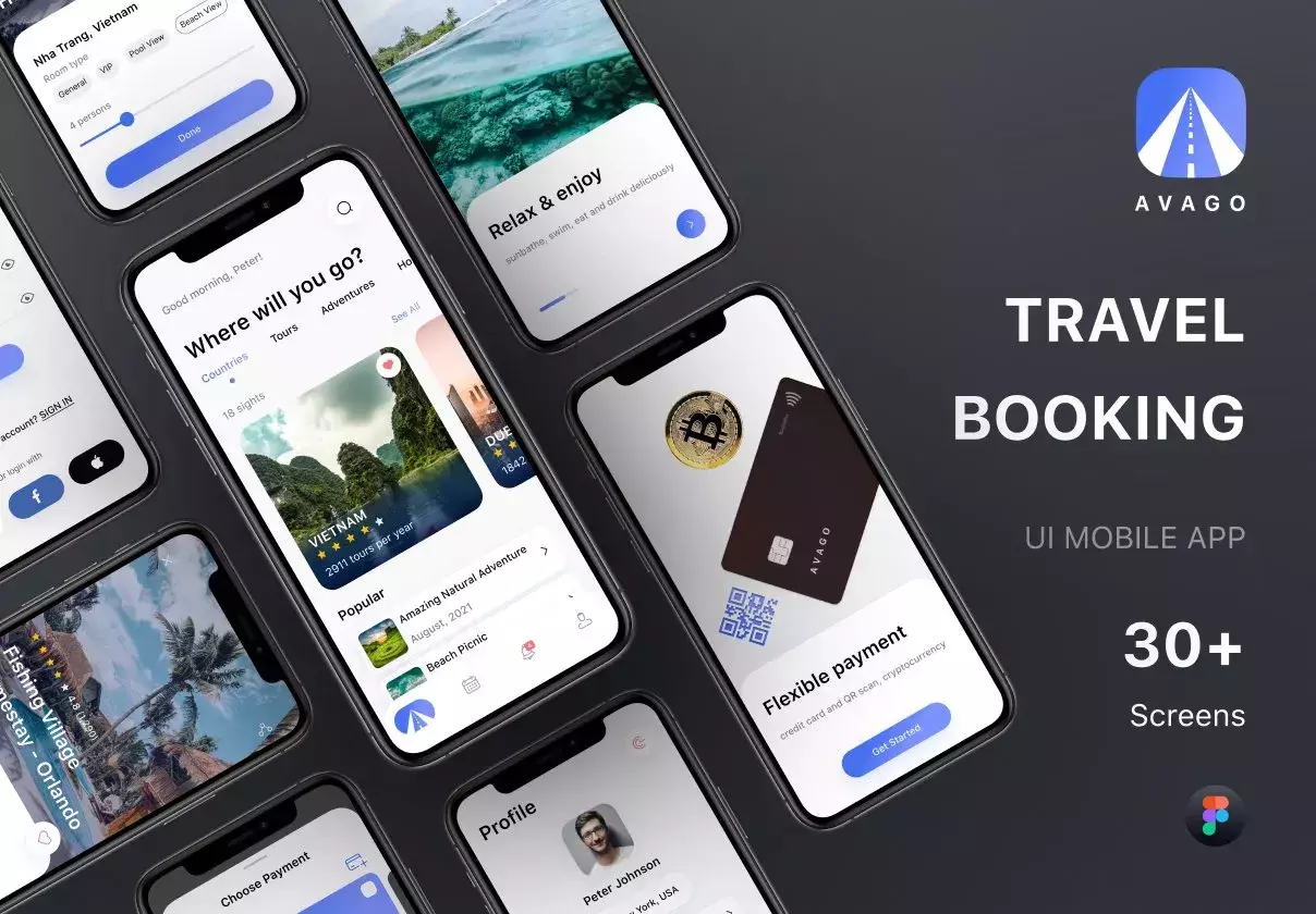 AVAGO - Travel App UI Kit